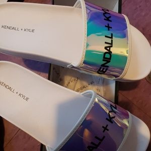 Kendall and Kylie pool side slides